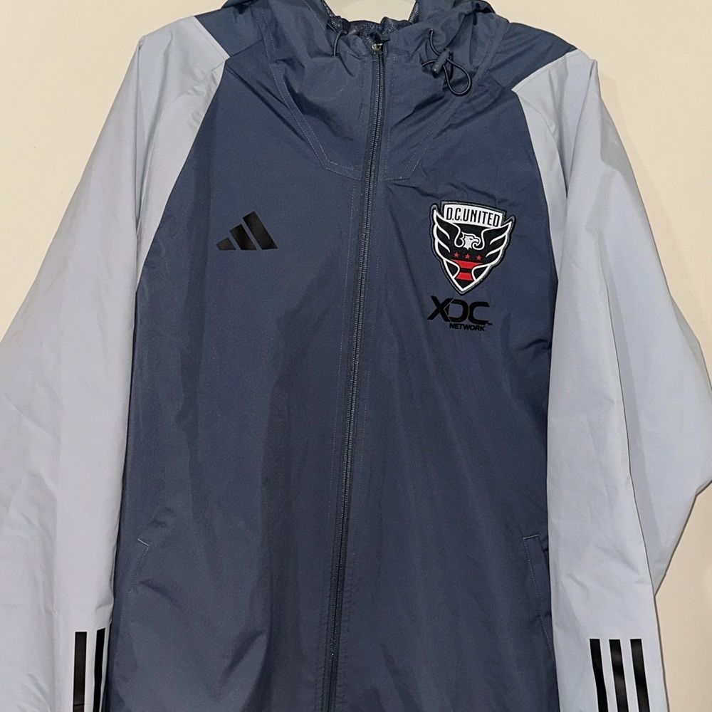 Adidas Mls D.C. United Tiro 23 Competition All-Weather Jacket - Mens Grey